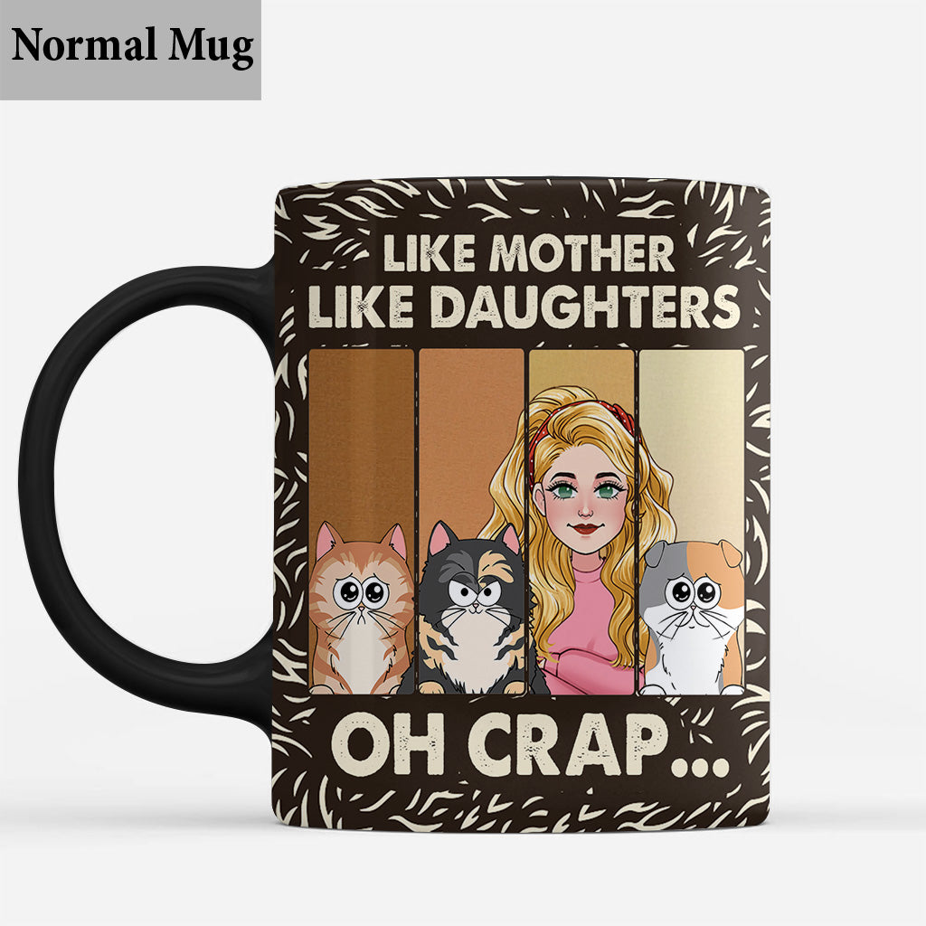 Like Mother Father Like Daughter Son Cats Dogs Pet Lover - Personalized Cat Mug