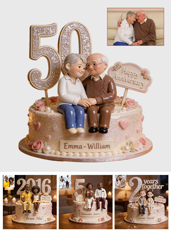 Happy Anniversary - Personalized Couple Custom Shaped Acrylic Plaque