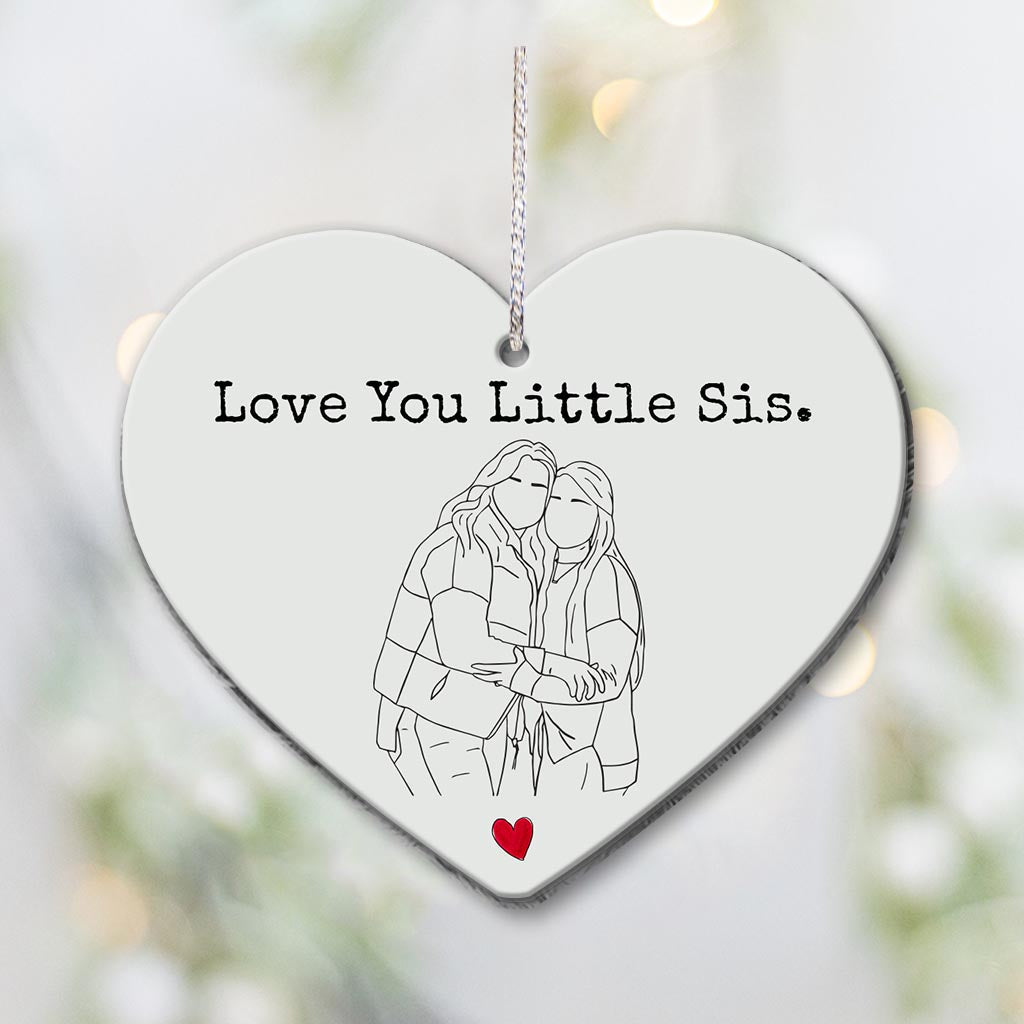 Love You Lil Sis - Personalized Sister Ornament