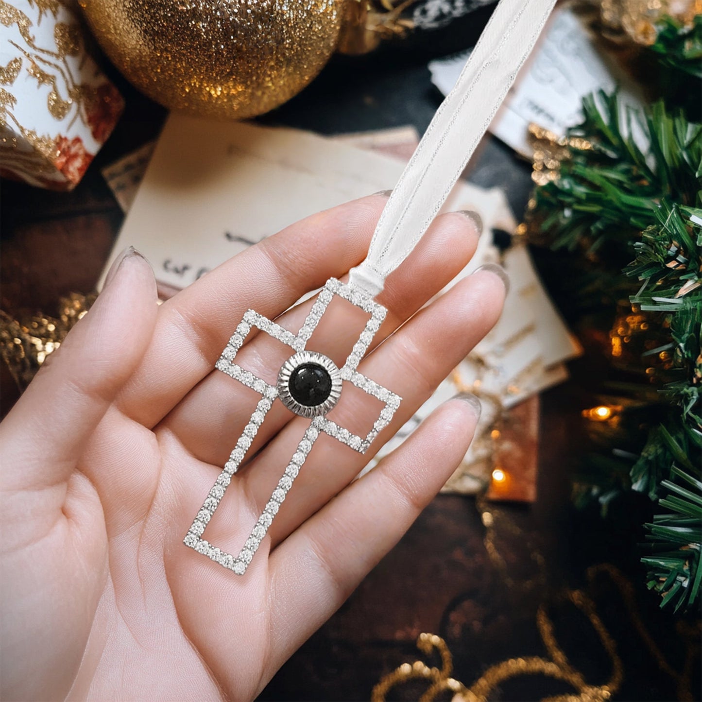 Personalized Photo Ornament - Capture Your Love in Sparkling Elegance
