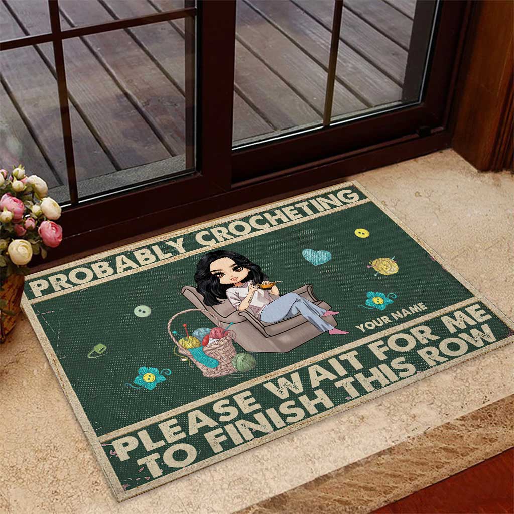 Probably Crocheting - Personalized Crocheting Doormat