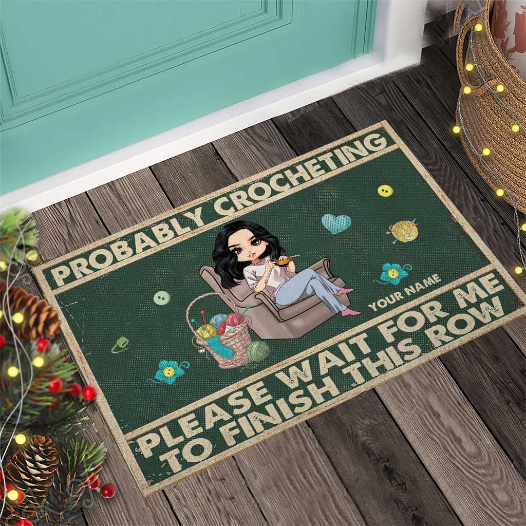 Probably Crocheting - Personalized Crocheting Doormat