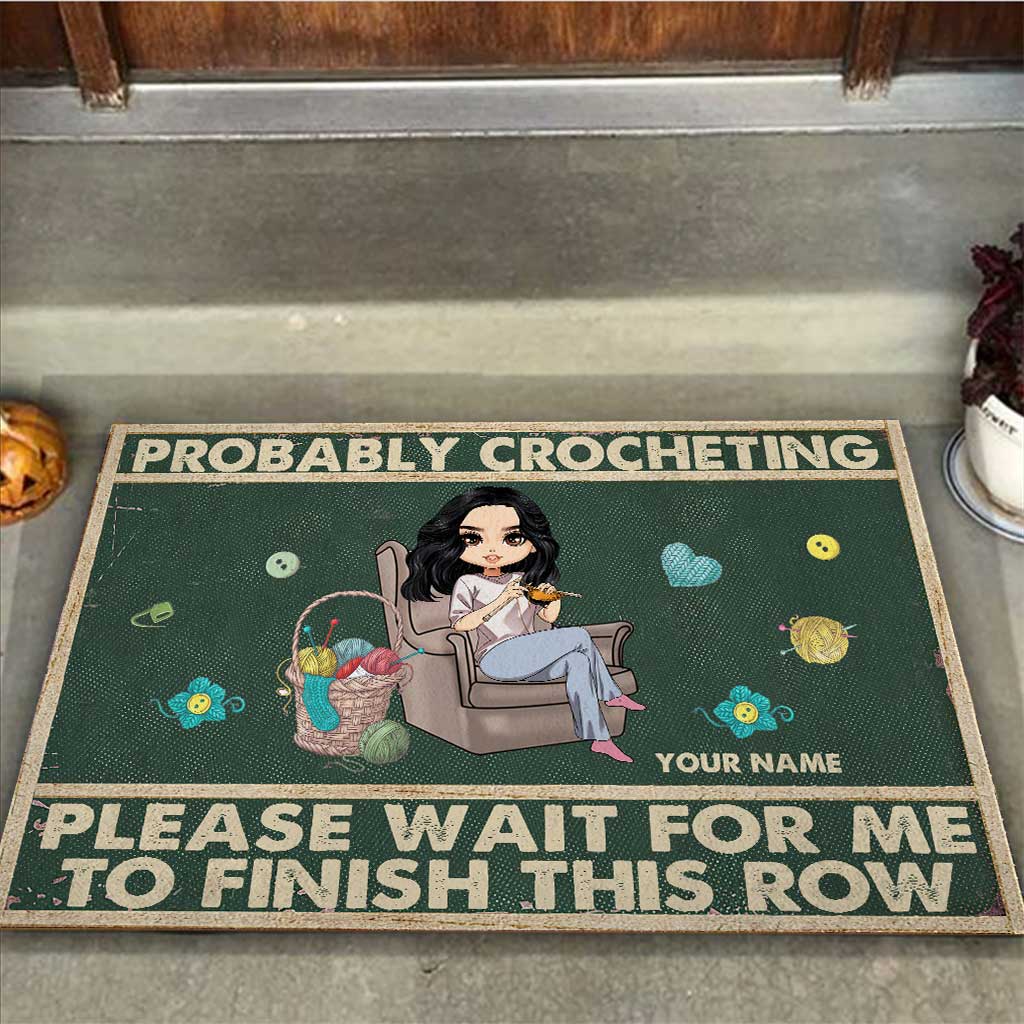 Probably Crocheting - Personalized Crocheting Doormat