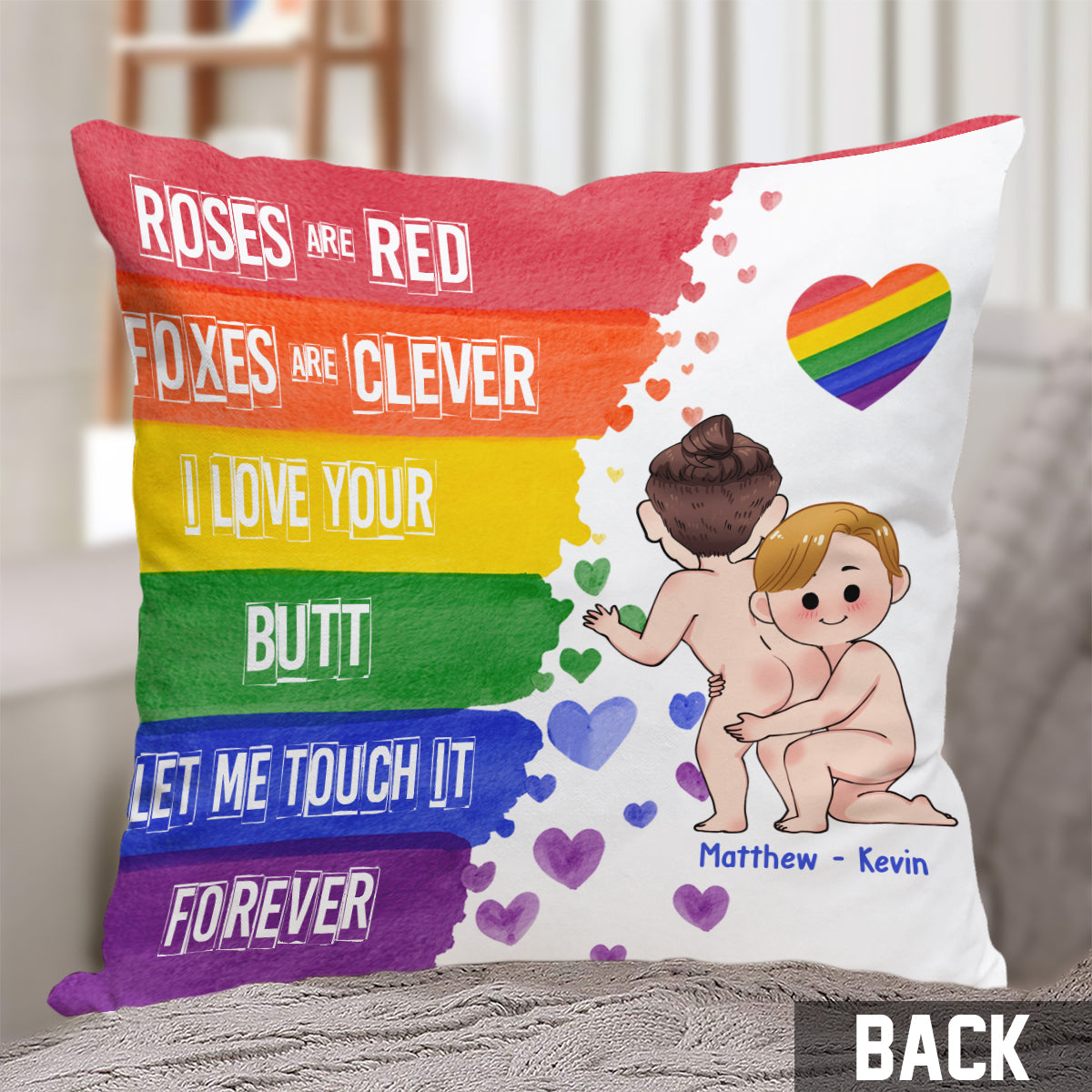 I Like Your Butt - Personalized LGBT Support Throw Pillow