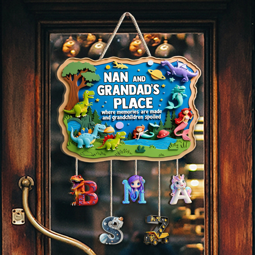 Nan and Grandad's place where memories are made - Personalized Family Pallet Wood Sign