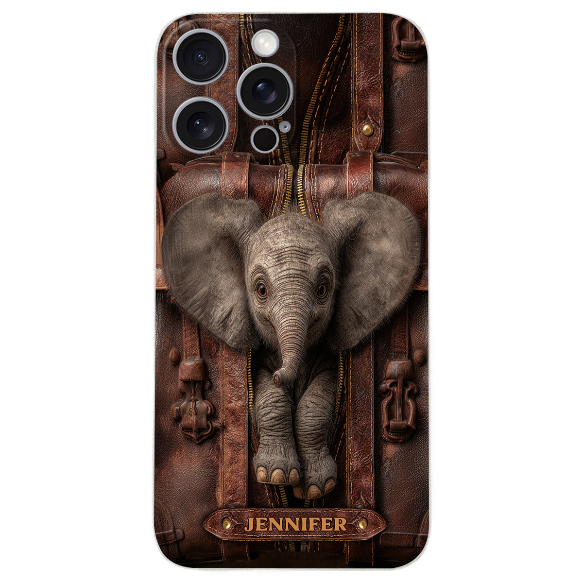 Just A Girl Who Loves Elephant - Personalized Elephant Leather Phone Case