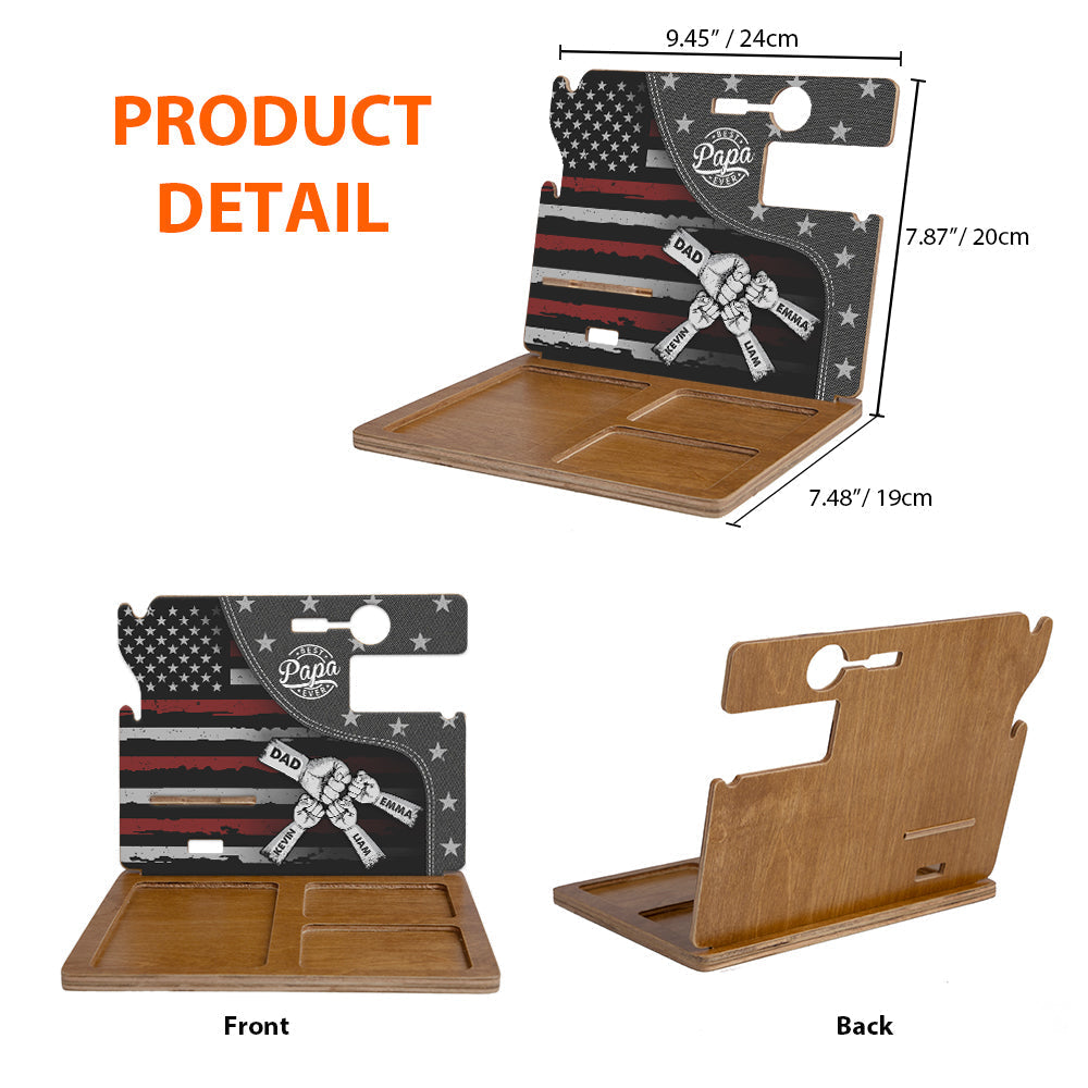 Fist Bump Daddy Grandpa - Personalized Father Docking Station