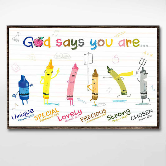 God Says You Are - Teacher Poster