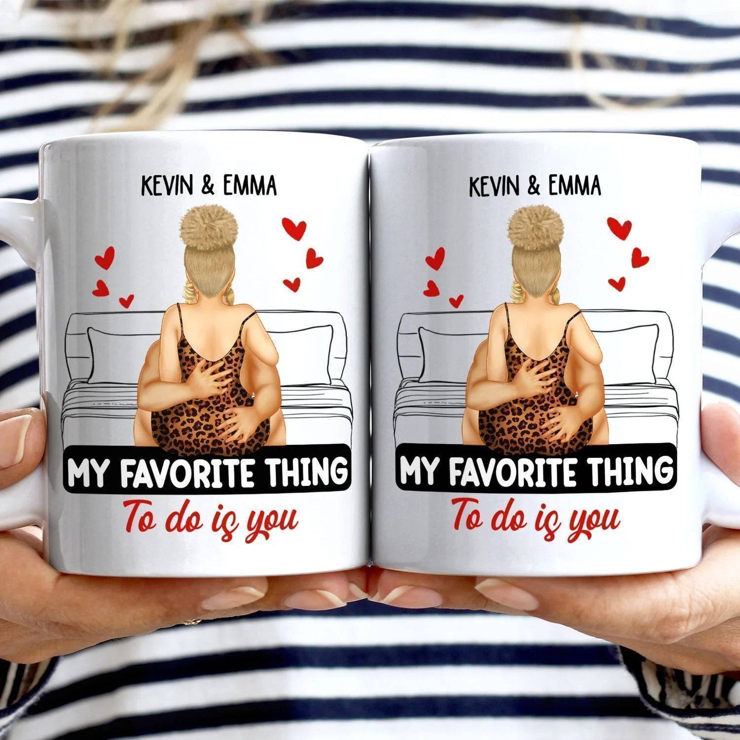 Couple Kissing My Favorite Thing To Do Is You - ‘Together Forever’ Custom Mug - Romantic Gift for Couples"
