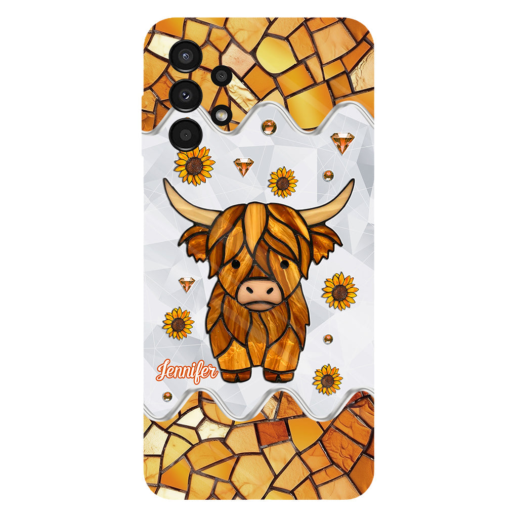 Adorable Highland Cow - Personalized Highland Cow Full Print Phone Case