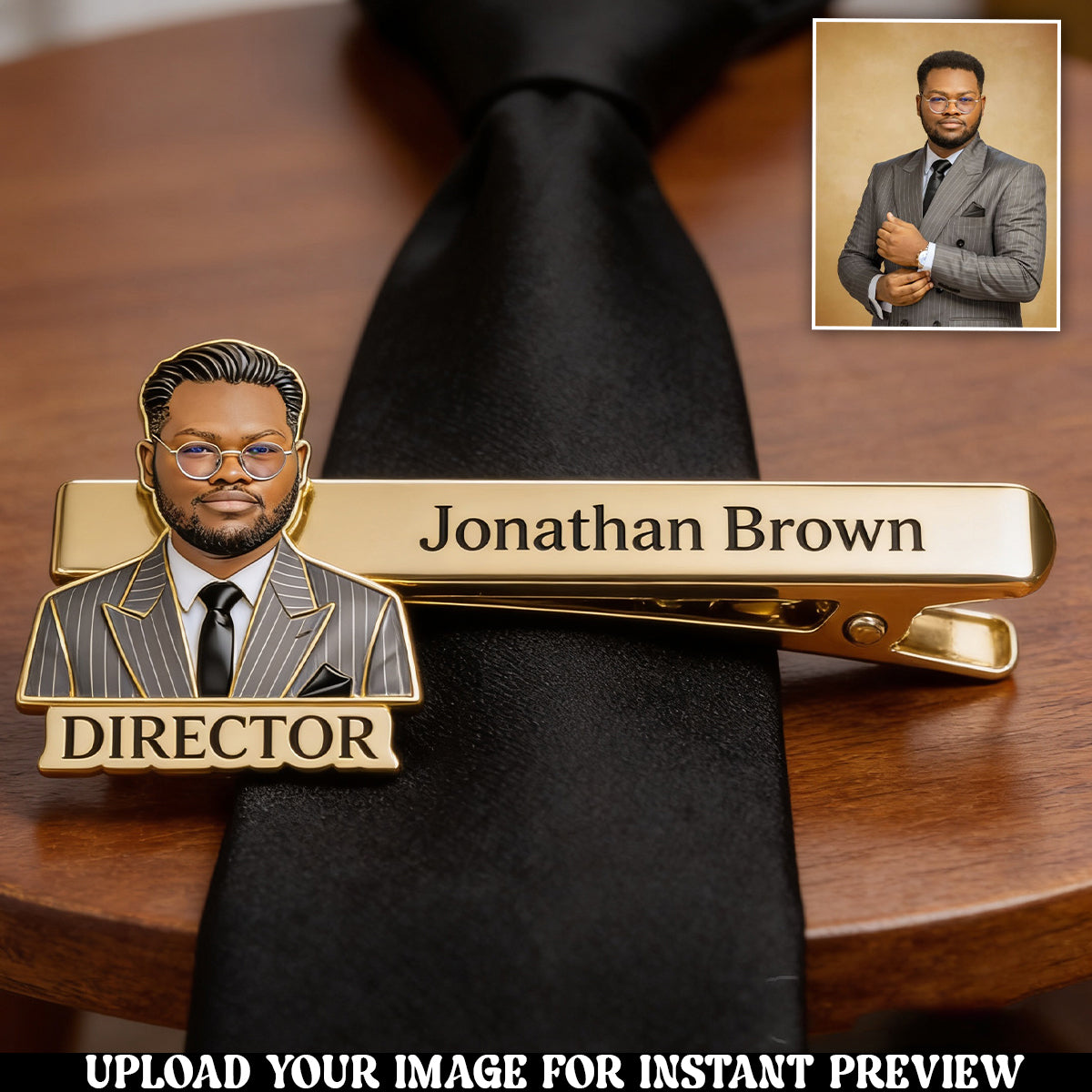 Gift For Male Co-Workers - Personalized Colleague Tie Clip