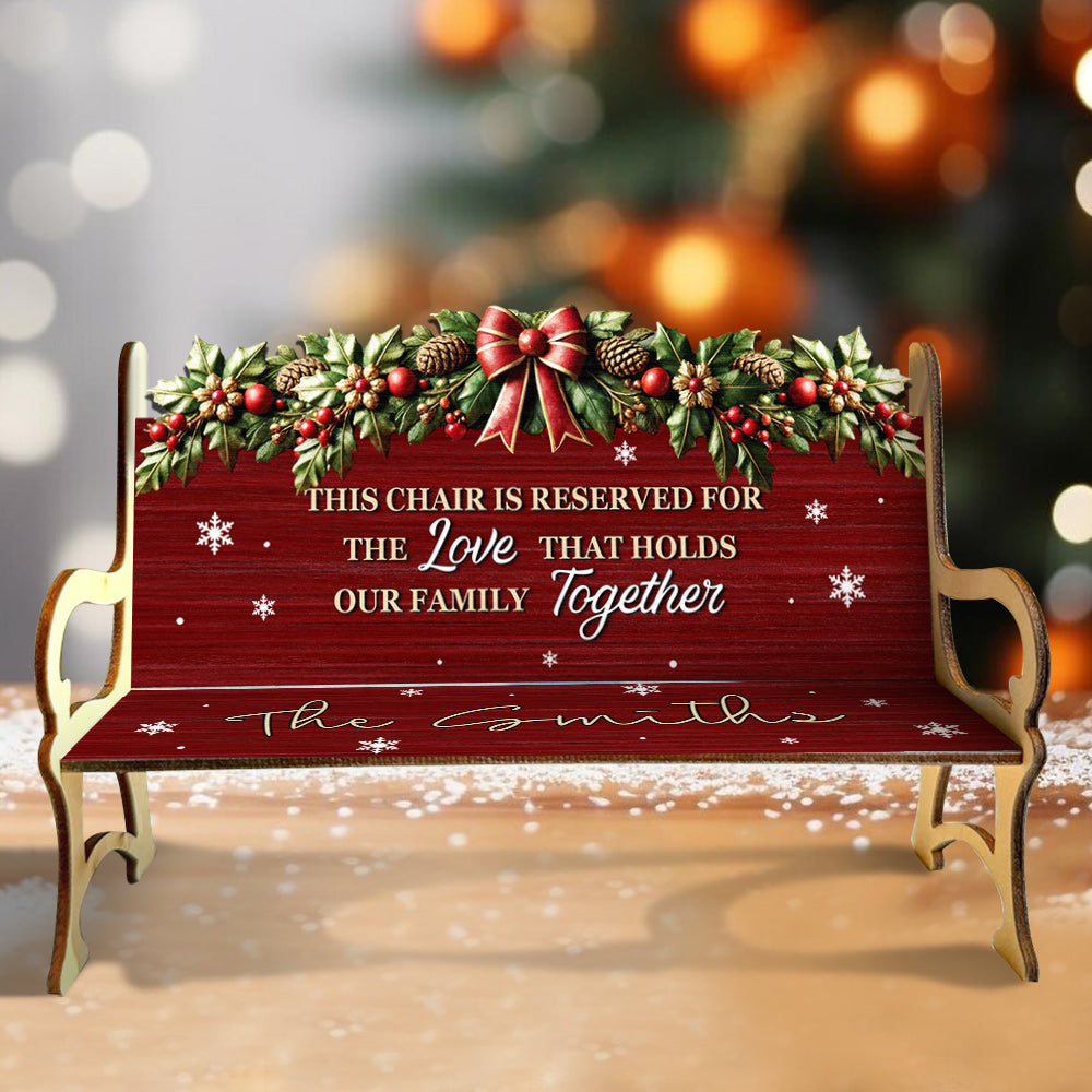 The Love That Holds Our Family Together - Personalized Family Wooden Bench