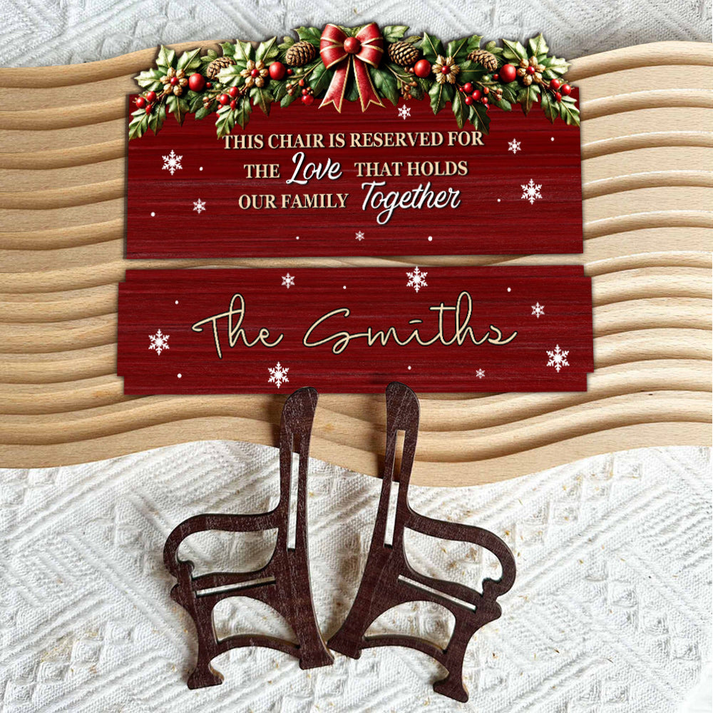 The Love That Holds Our Family Together - Personalized Family Wooden Bench