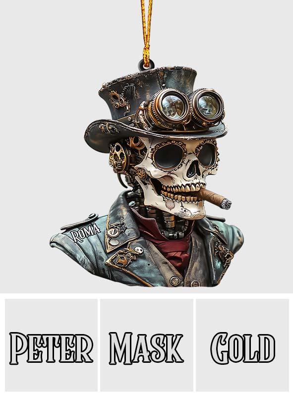 Steampunk Skull - Personalized Skull Ornament