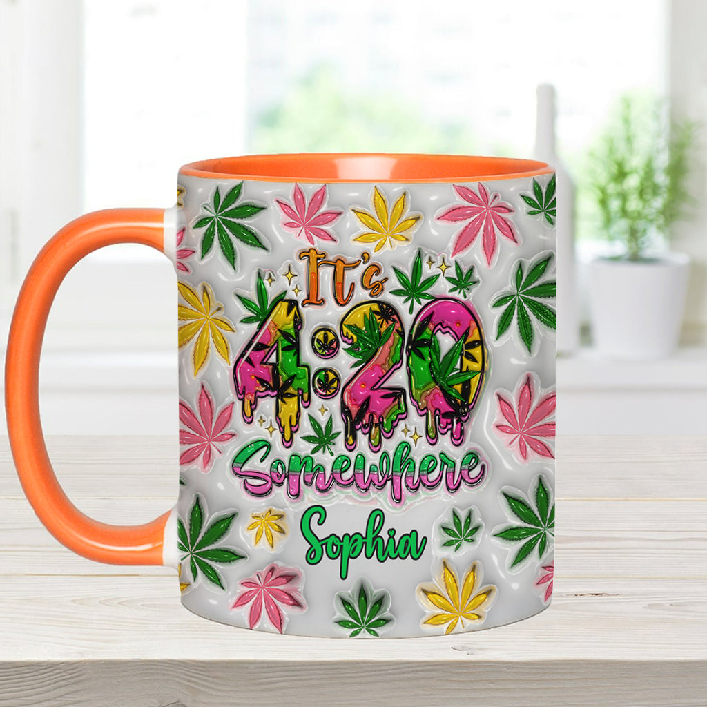 It's 4:20 Somewhere - Personalized Weed Accent Mug