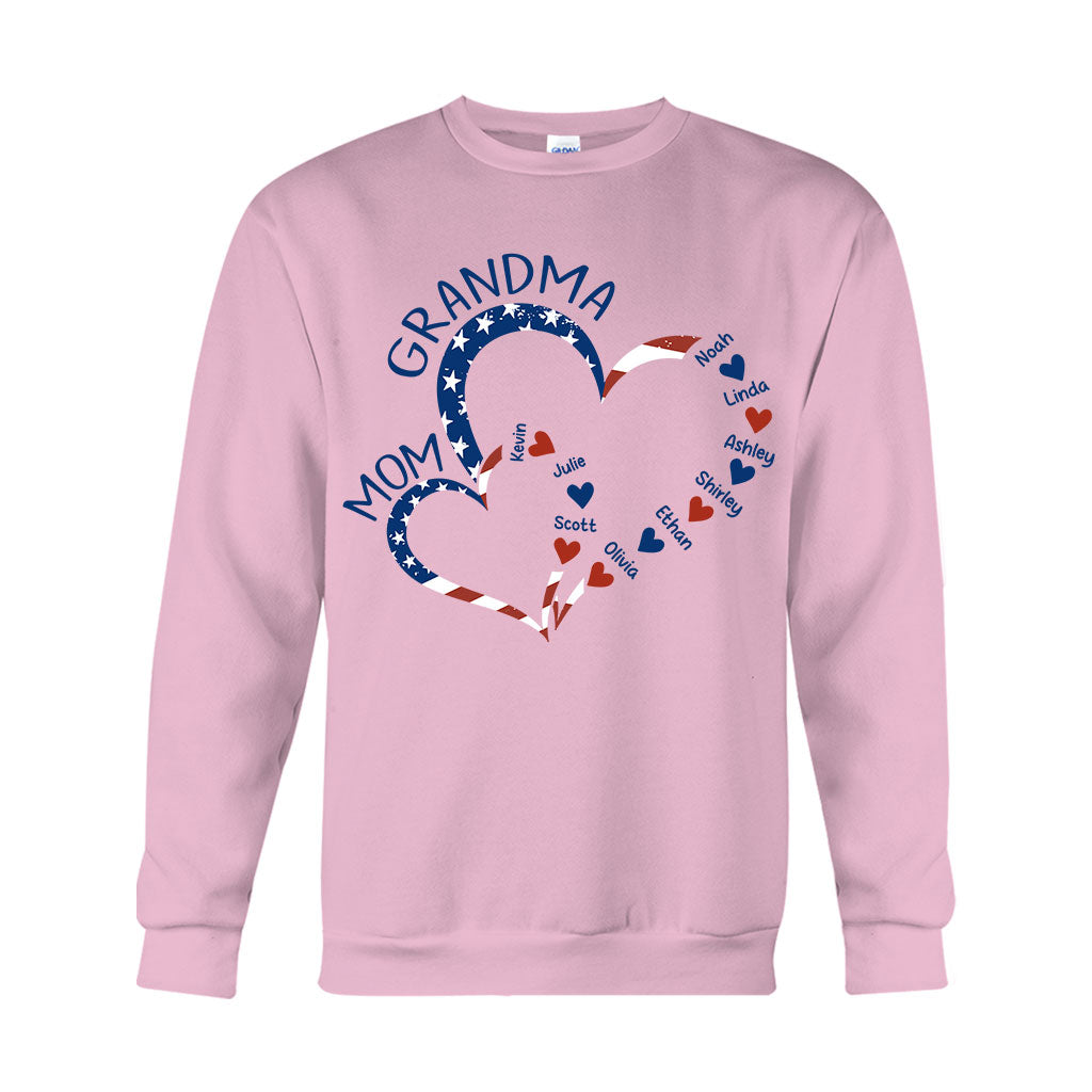 First Mom Now Grandma - Personalized Grandma T-shirt And Hoodie