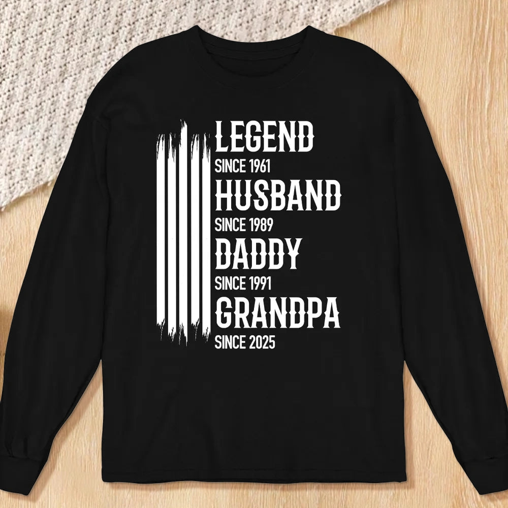 Legend Husband Daddy Grandpa Classic Tee Personalized Family Pride Shirt Unique Gift for Him