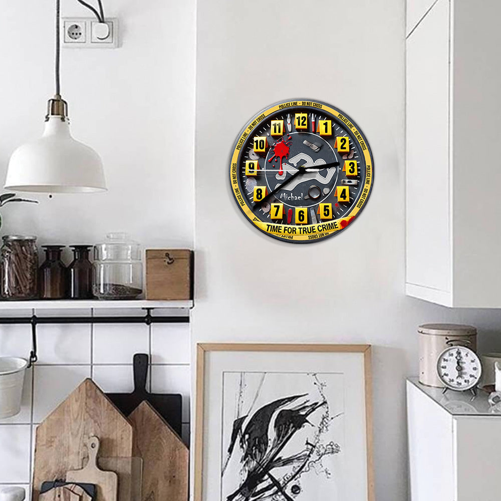Time For True Crime - Personalized Wall Clock