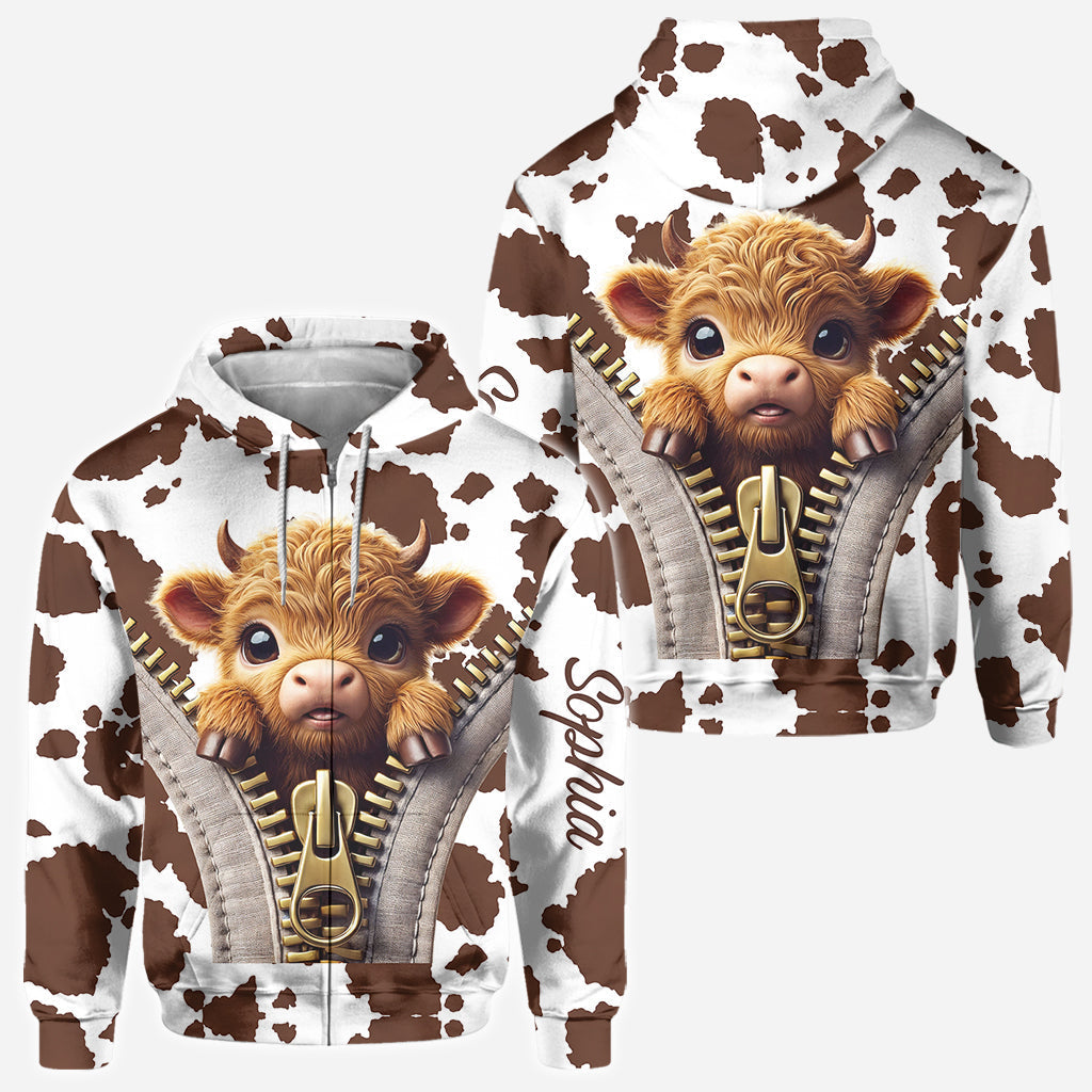 Love Highland Cow - Personalized All Over Shirt