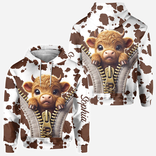 Love Highland Cow - Personalized All Over Shirt