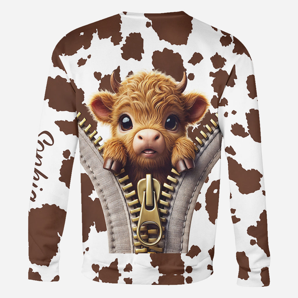 Love Highland Cow - Personalized All Over Shirt