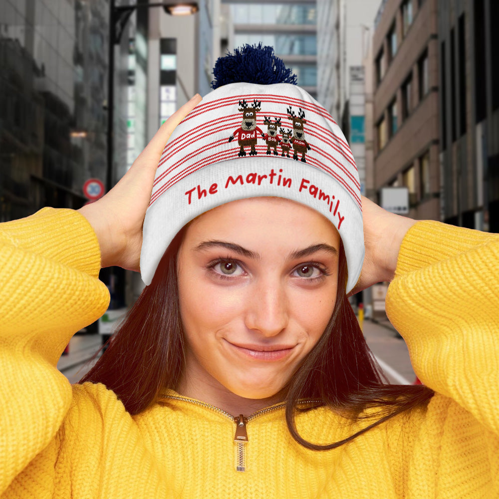Oh Deer Christmas - Personalized Family Beanie Hat