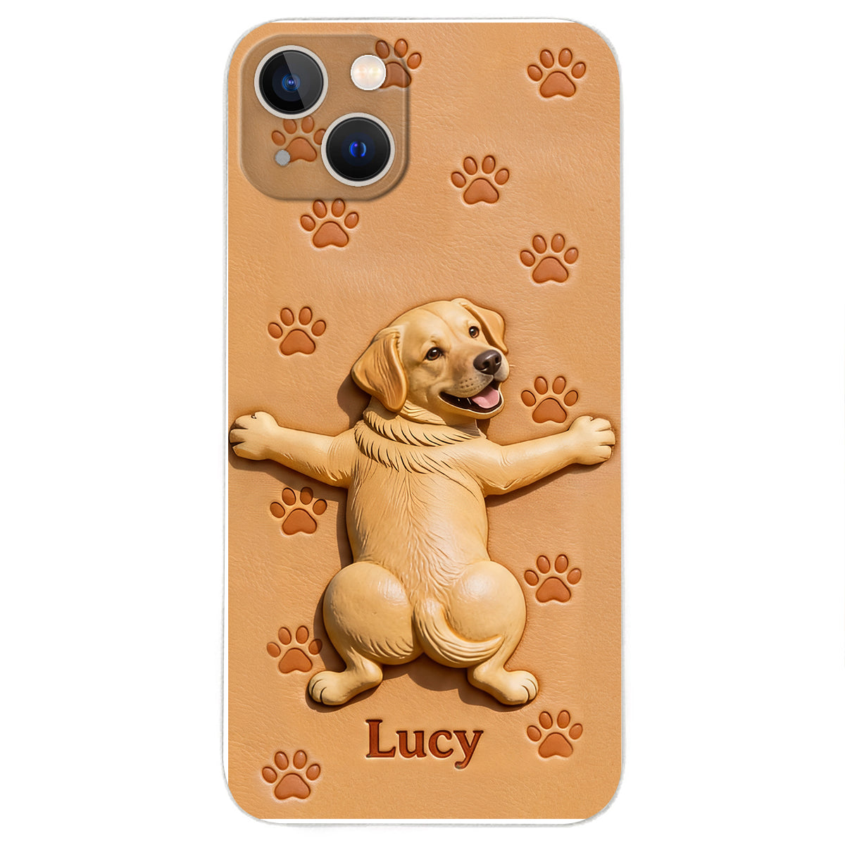 Pet Mom, Dog Lovers Gift Idea - Personalized Dog 3D Embossed Leather Phone Case