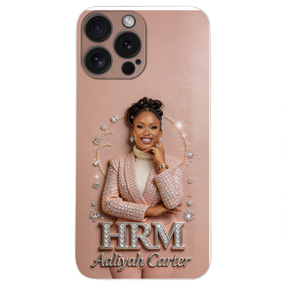 Office Decoration Custom Any Photo - Personalized Colleague 3D Embossed Leather Phone Case