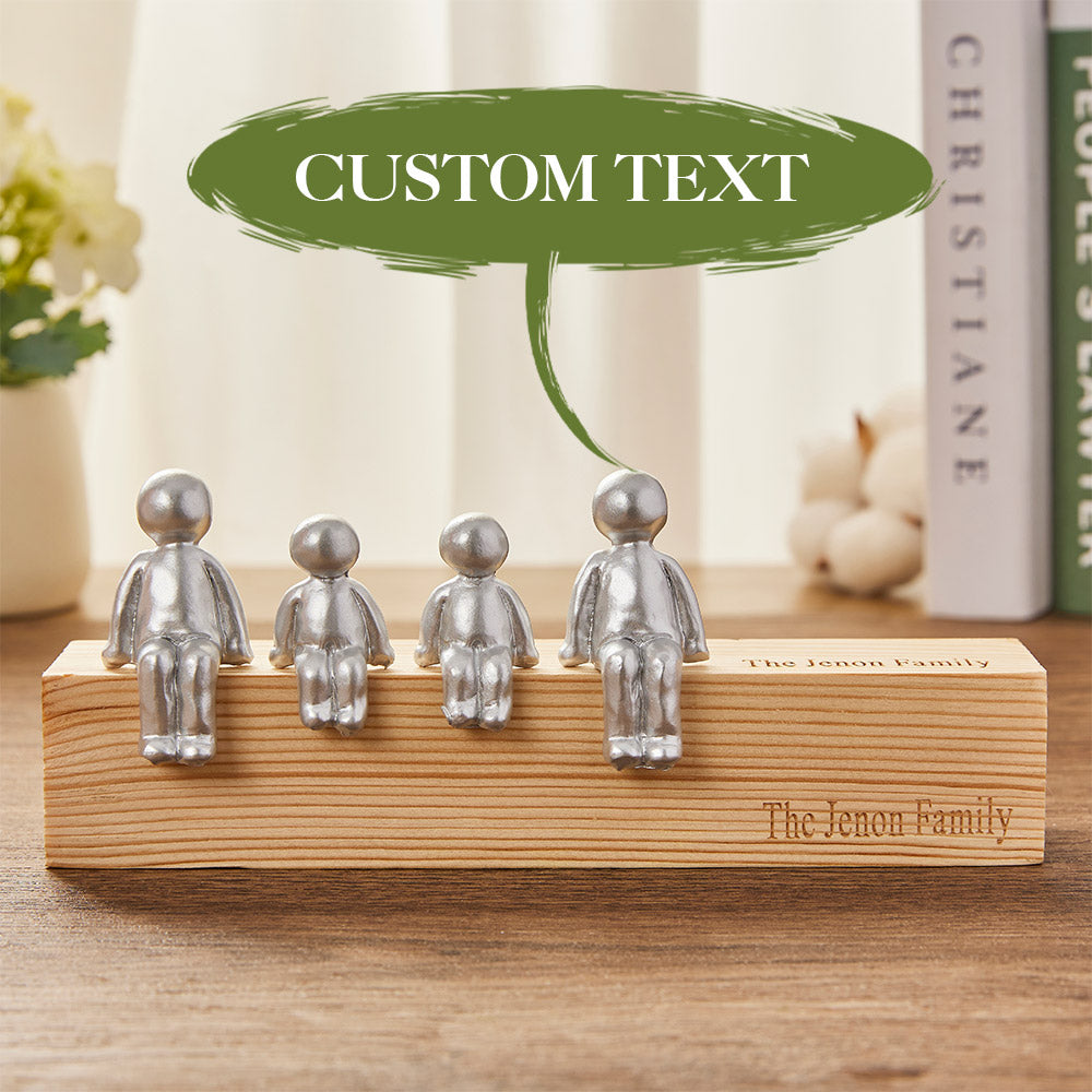Engraved Name - Personalized Family Metal Sculpture Figurines