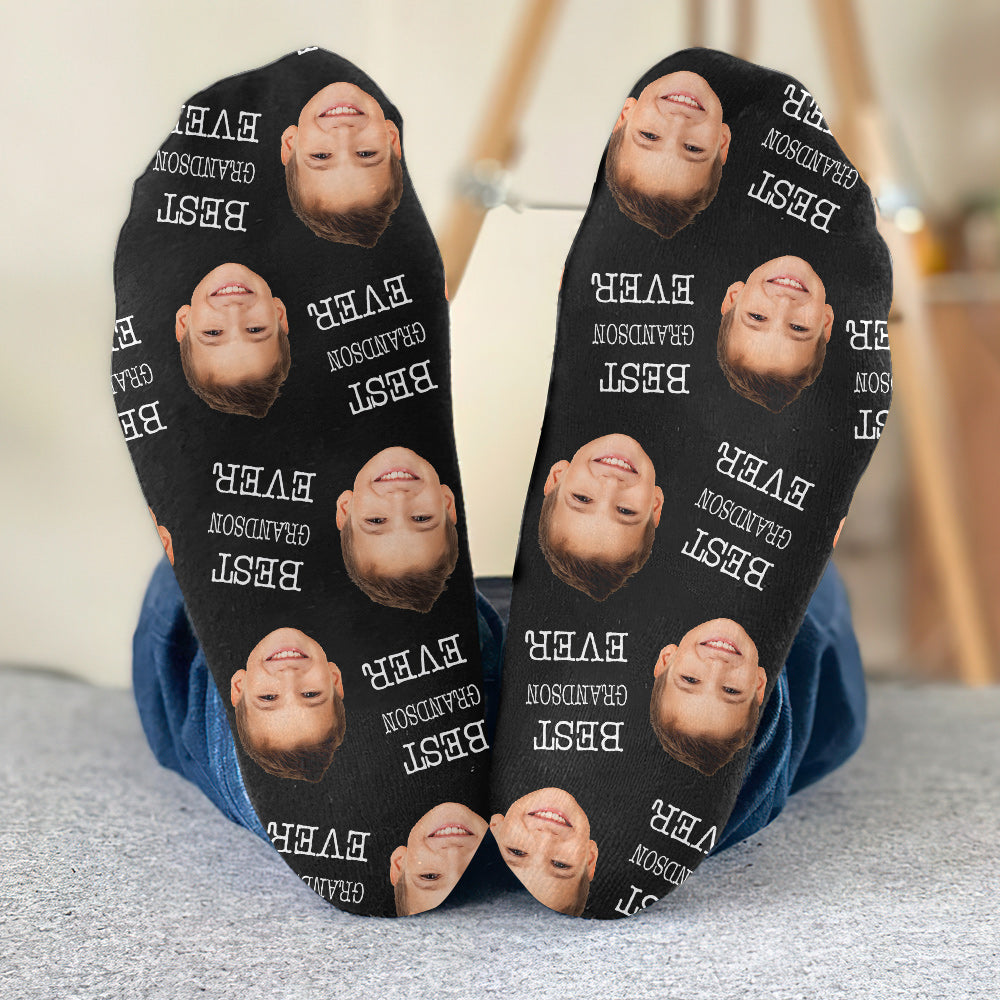 Custom Face - Personalized grandson Socks