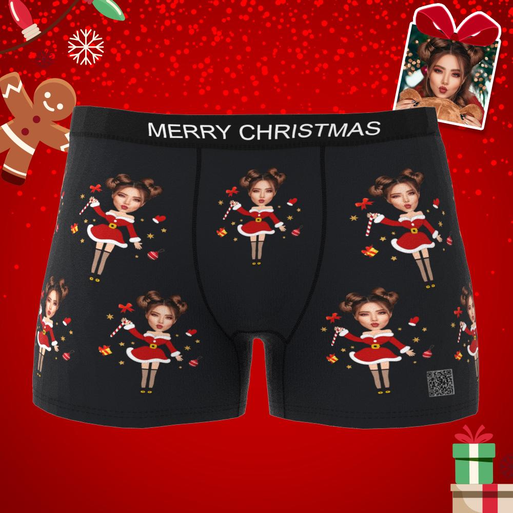 Custom Wife Or Girlfriend Face Boxers AR View - Personalized Couple Men's boxer briefs