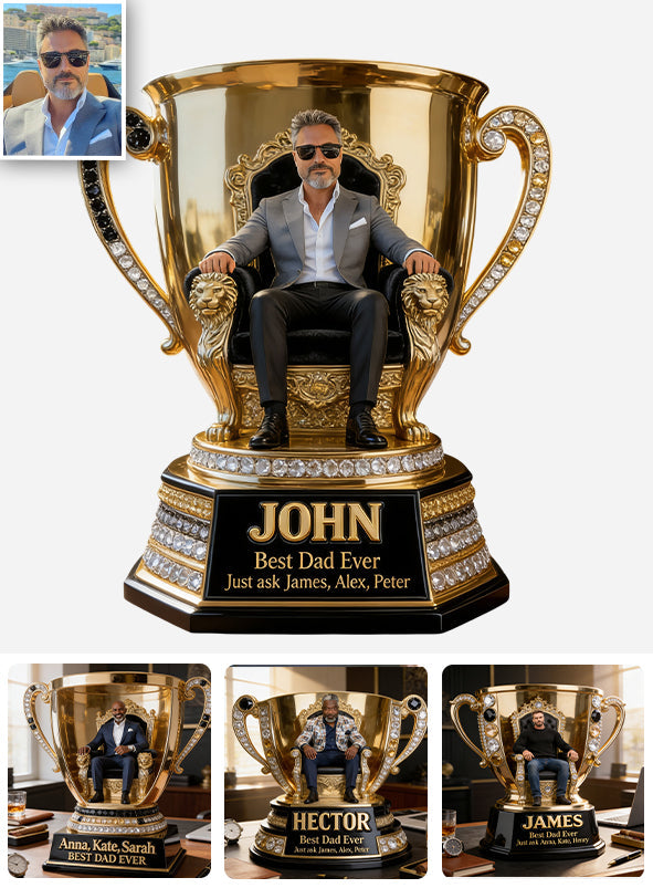 Best Dad Ever - Personalized Father Custom Shaped Acrylic Plaque