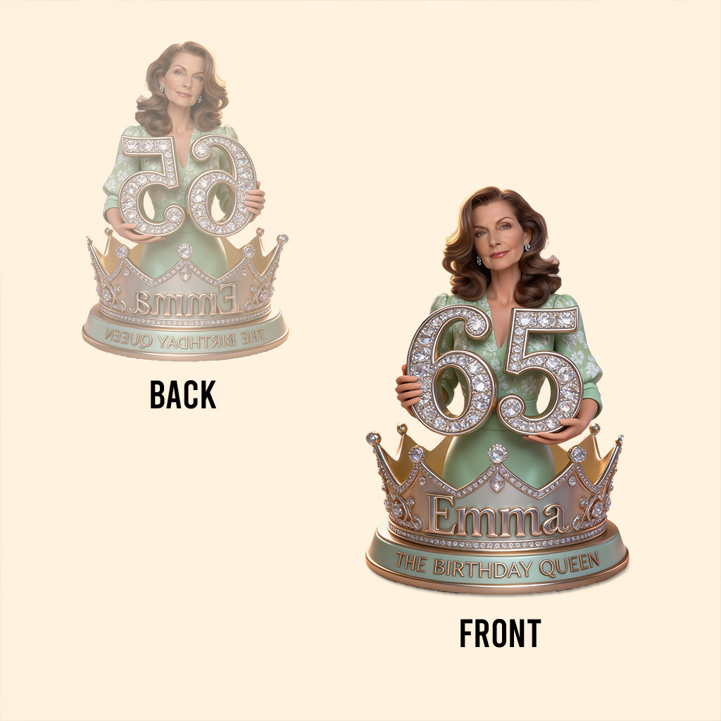 Custom Any Photo The Birthday Queen - Personalized Birthday Custom Shaped Acrylic Plaque