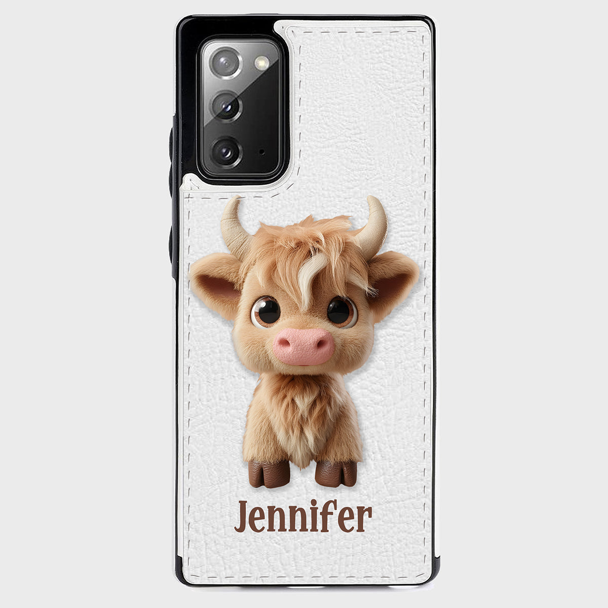 Cute Highland Cow - Personalized Highland Cow Foldable Wallet Phone Case