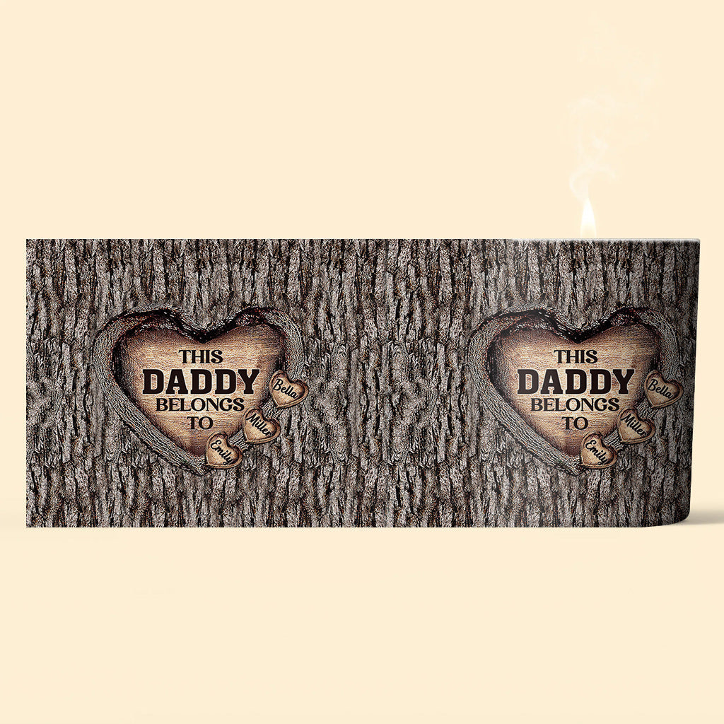Dad's Heart - Gift for dad, grandma, grandpa, mom, uncle, aunt, brother, sister - Personalized Candle With Wooden Lid