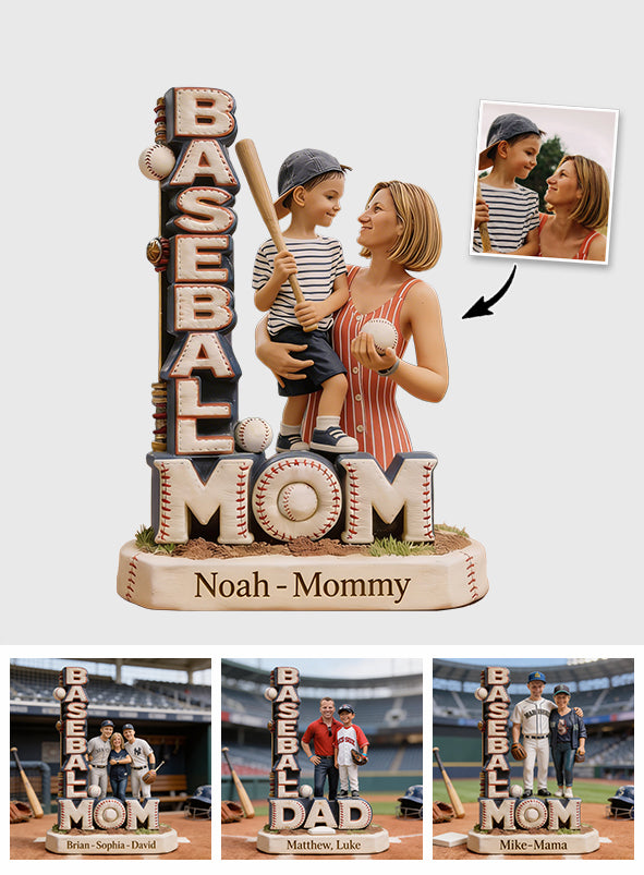 Baseball Mom, Dad - Personalized Baseball Custom Shaped Acrylic Plaque