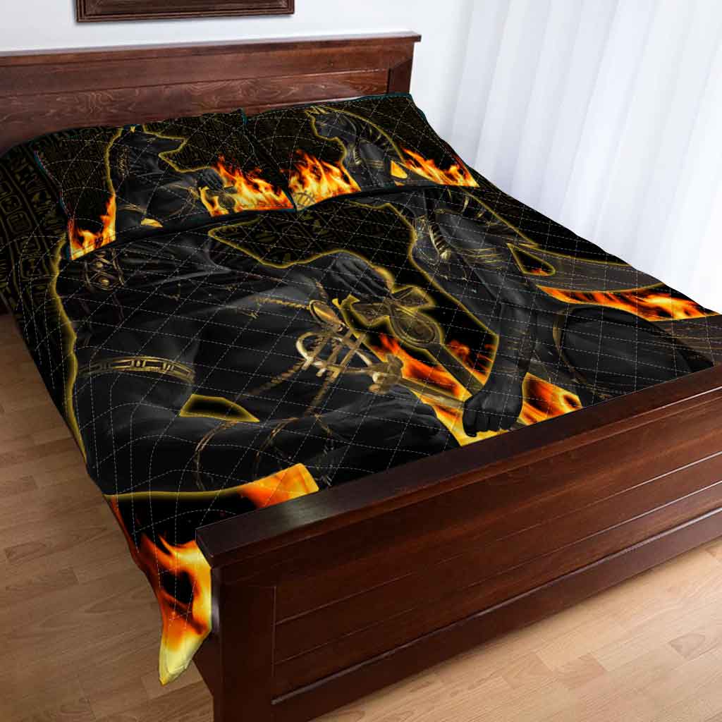 Anubis & Bastet - African American Quilt Set 1121