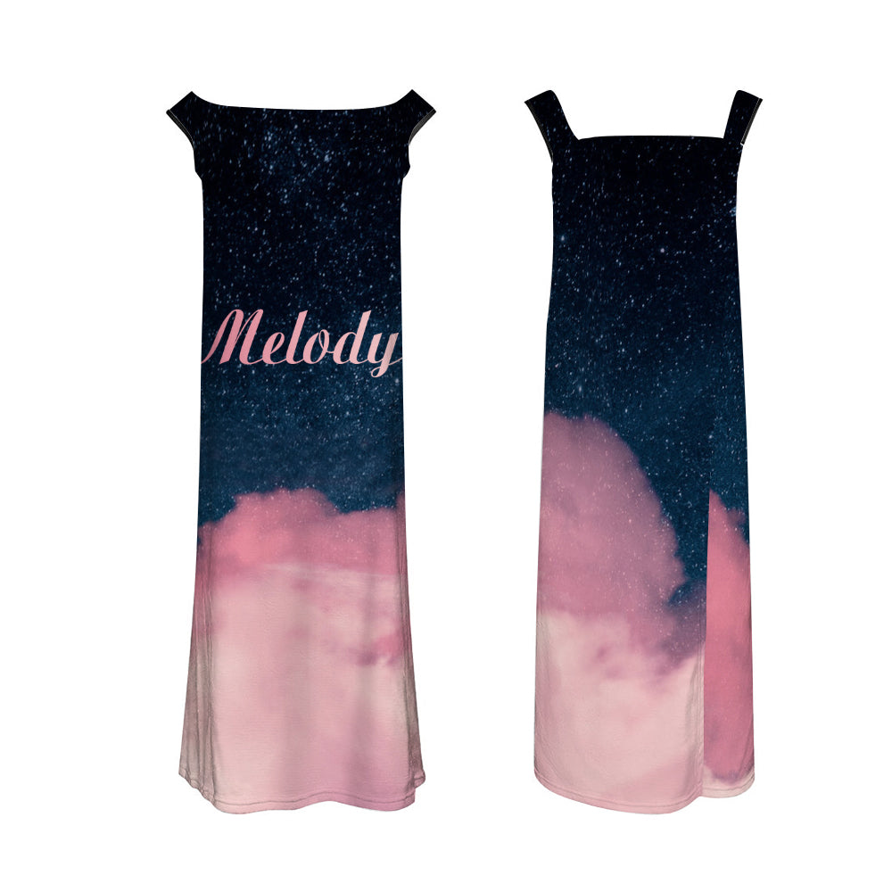 Pink Clouds Bathrobe - Personalized Bath Towel Dress