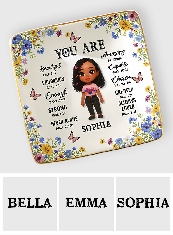 God Says You Are - Personalized Christian Fully Printed Jewelry Dish