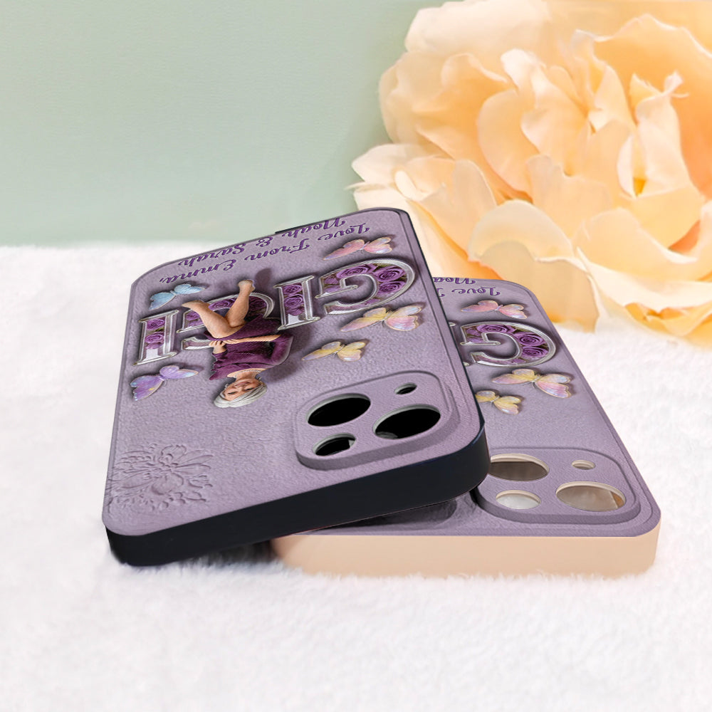 Custom Any Photo - Personalized Mother 3D Embossed Leather Phone Case