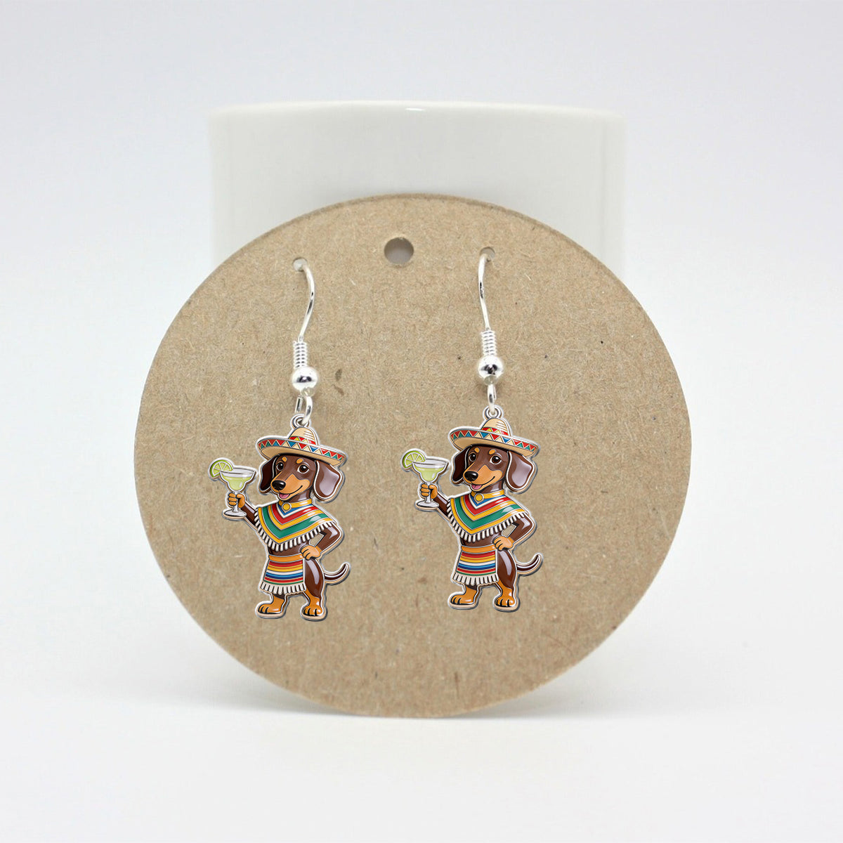 Custom Any Photo, Cinco De Mayo Earrings for Women - Personalized Dog Earrings