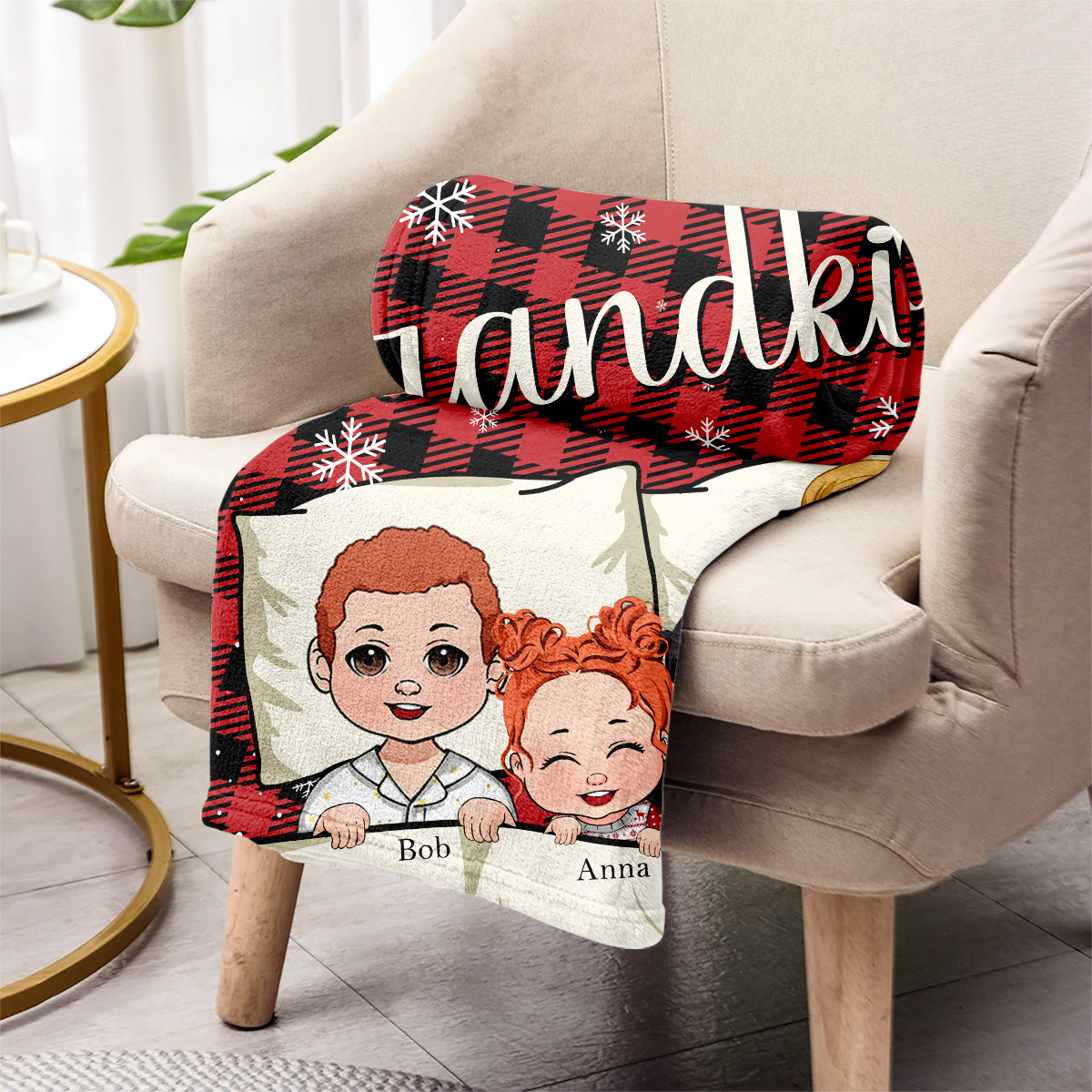 Our Grandkids - Personalized Grandma Blanket