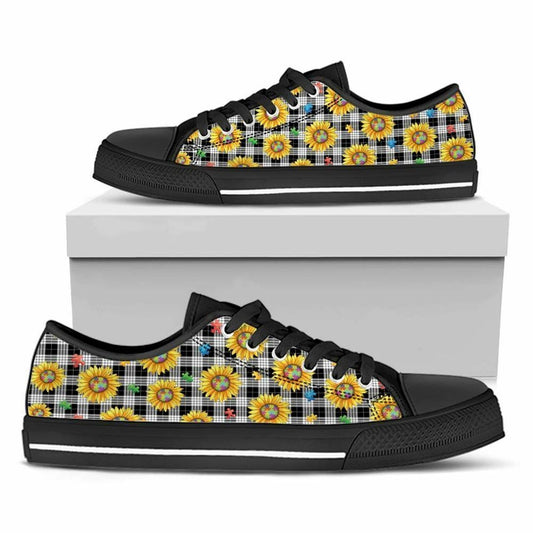 Sunflower Autism Awareness - Autism Awareness Low Top Shoes 0921