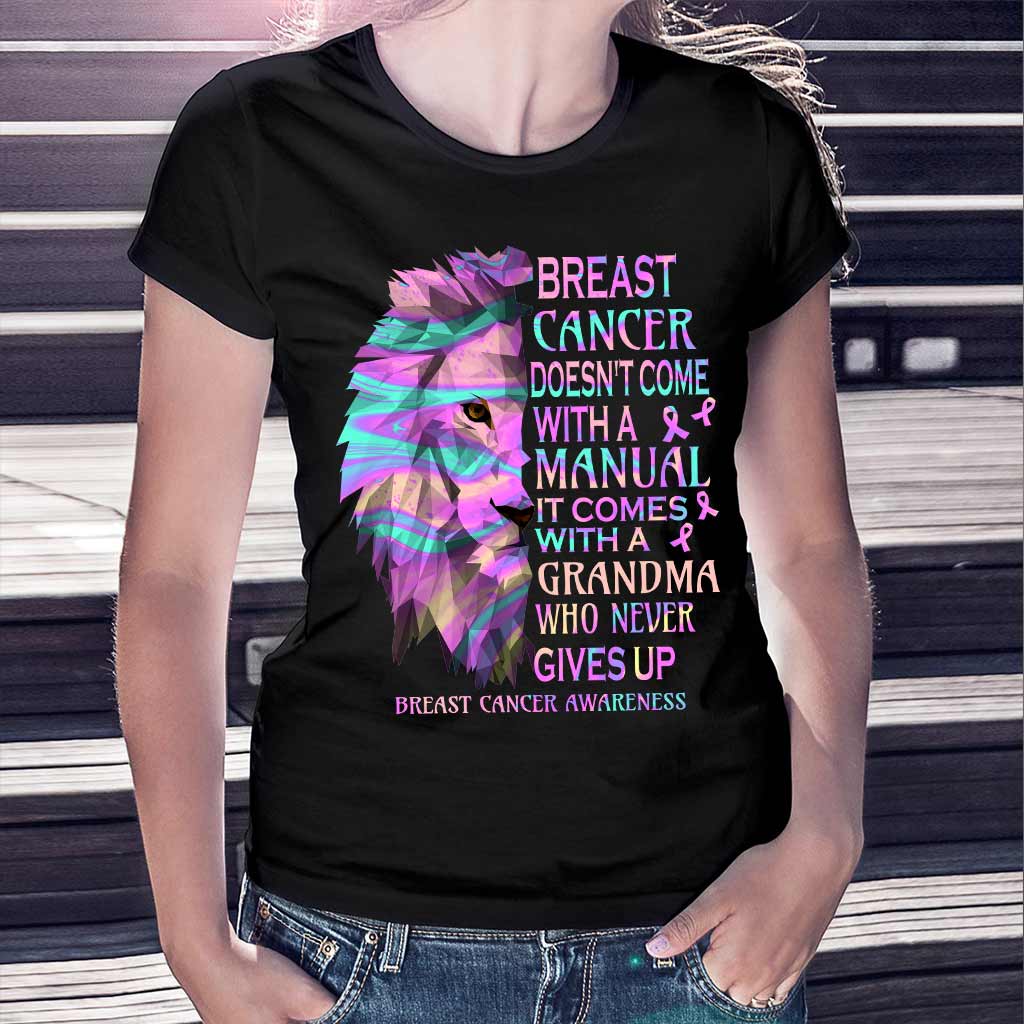 Never Give Up - Breast Cancer Awareness Personalized T-shirt And Hoodie