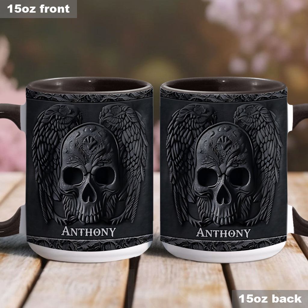 Dark - Personalized Skull Accent Mug