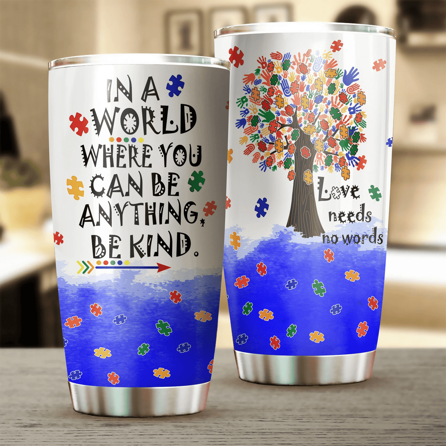 Love Need No Word - Autism Awareness Tumbler 0921