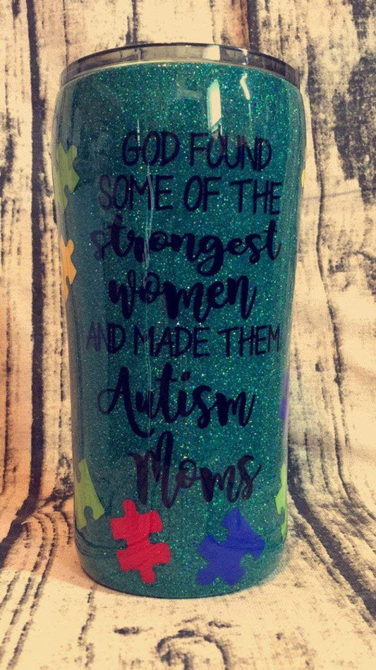 Strongest Women - Autism Mom - Autism Awareness Tumbler 0921