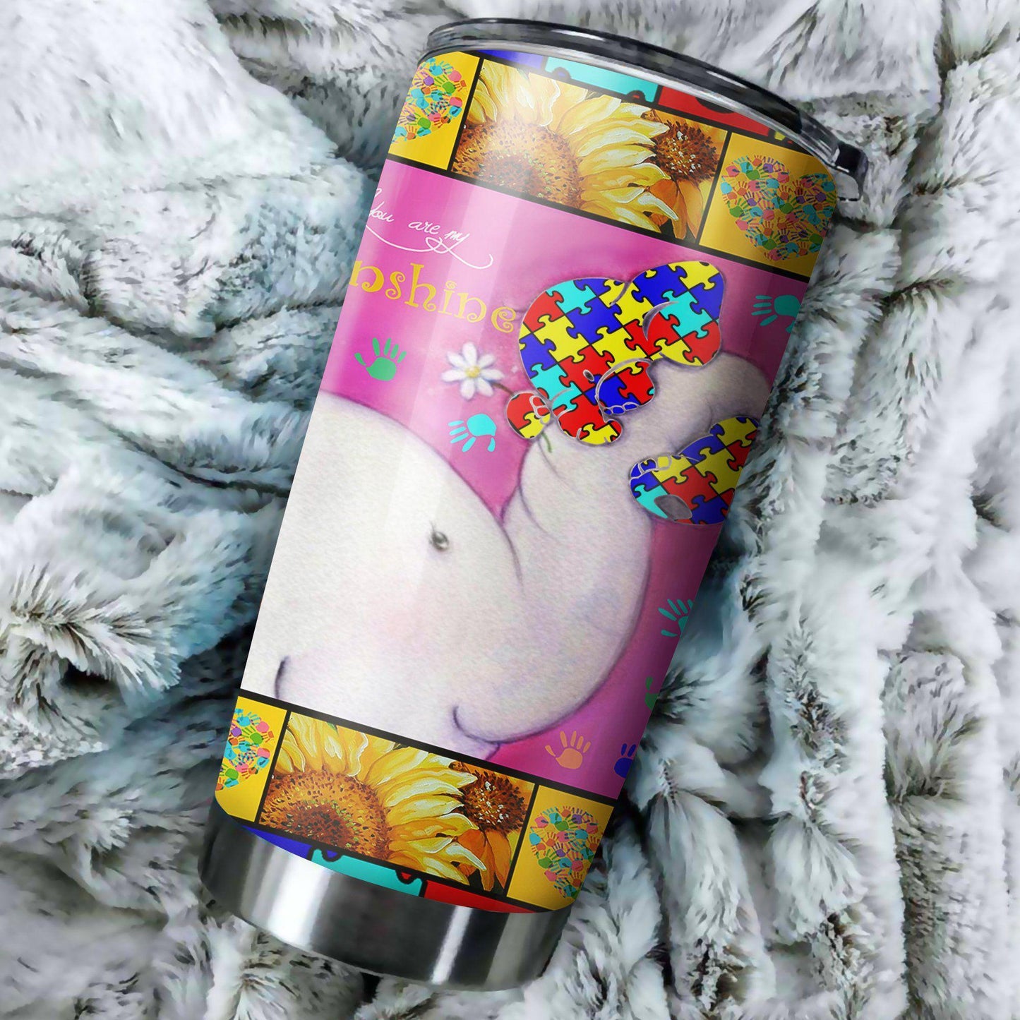You Are My Shunshire Elephant - Autism Awareness Tumbler 0921