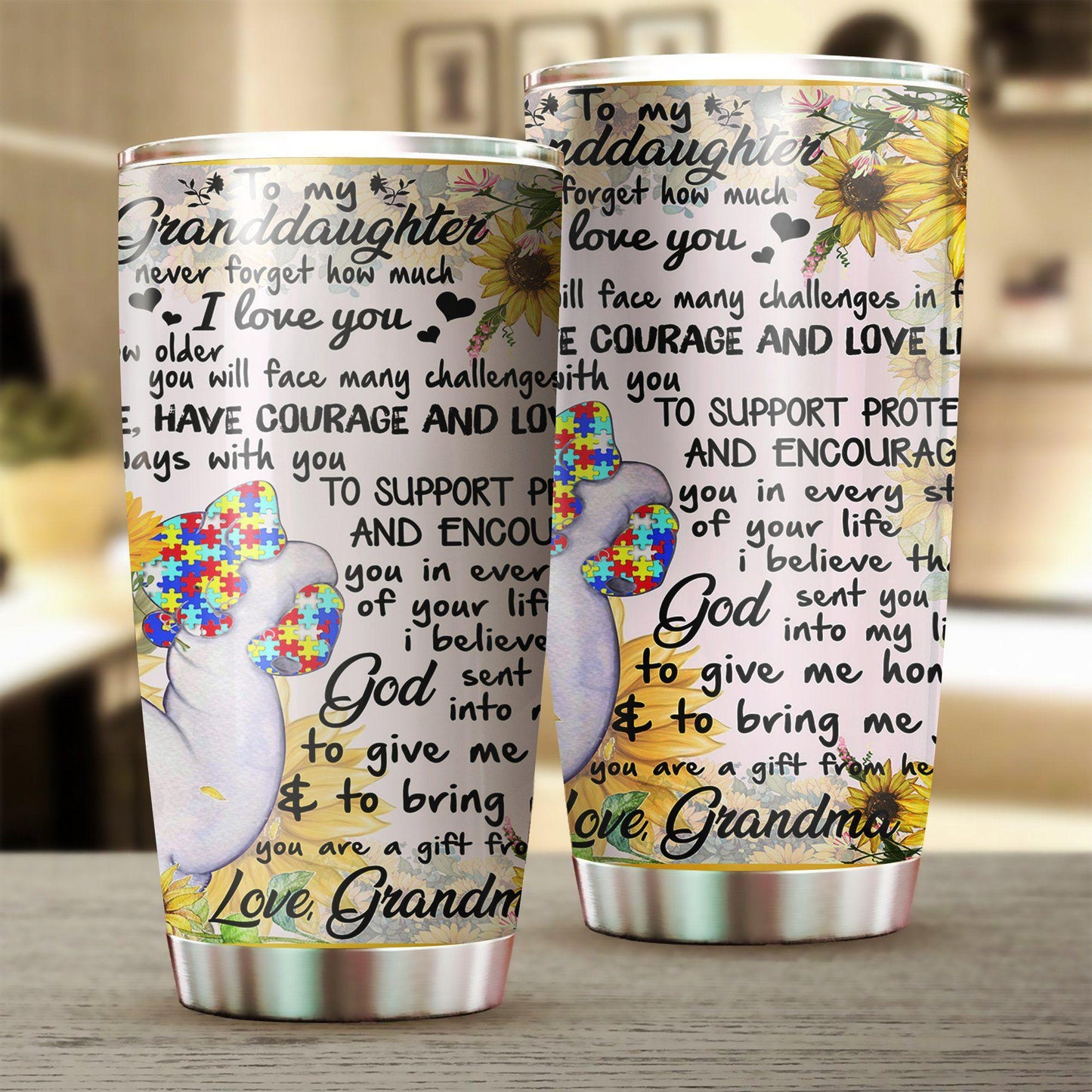 You Are My Shunshire Elephant - Autism Awareness Tumbler 0921