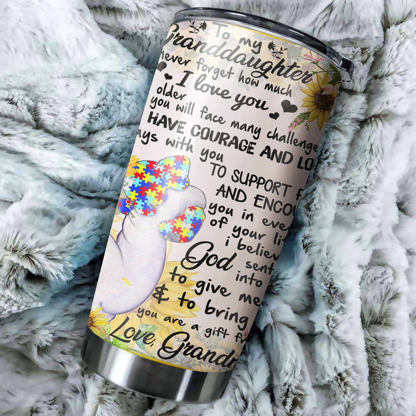 You Are My Shunshire Elephant - Autism Awareness Tumbler 0921